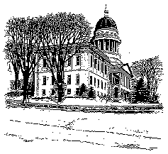Small picture of the Maine State House, B&W (4287 bytes)